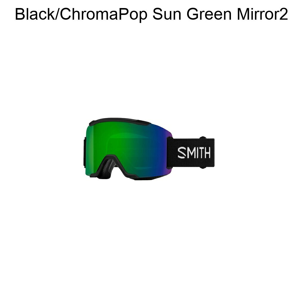 (取寄) スミス スクアッド ゴーグルズ Smith Squad Goggles Black/ChromaPop Sun Green Mirror2