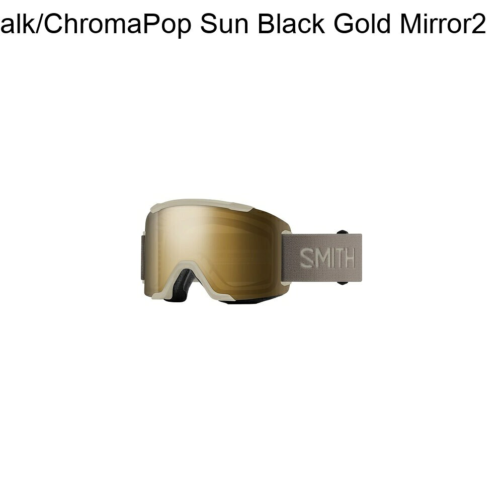 (取寄) スミス スクアッド ゴーグルズ Smith Squad Goggles Chalk/ChromaPop Sun Black Gold Mirror2