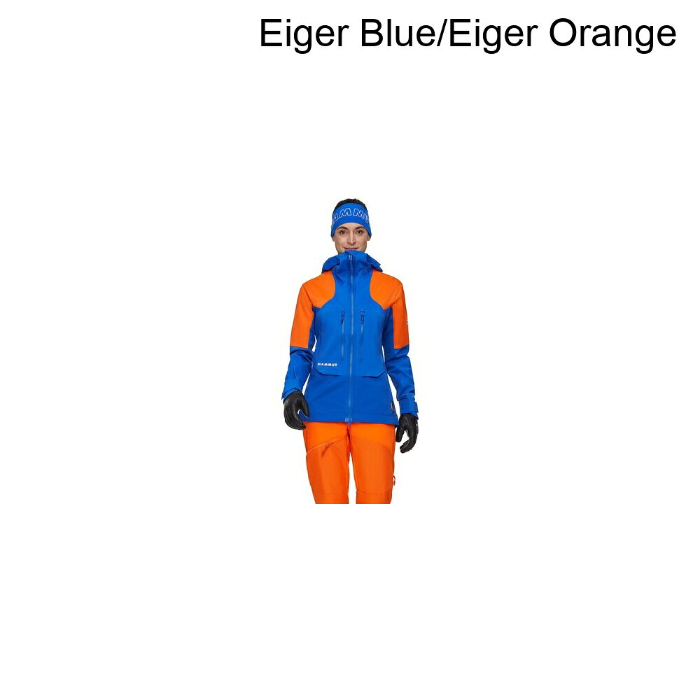 (取寄) マムート レディース アイガー ノードワント プロ ソー フーデット ジャケット - ウィメンズ Mammut women Eiger Nordwand Pro SO Hooded Jacket - Women's Eiger Blue/Eiger Orange