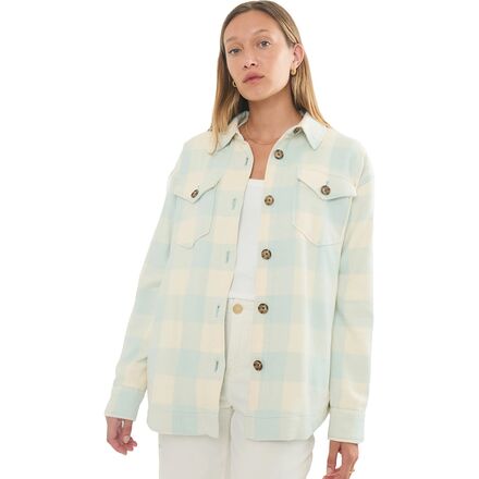 (取寄) マリンレイヤー レディース ベイリー フランネル シャツ ジャケット - ウィメンズ Marine Layer women Bailey Flannel Shirt Jacket - Women's Surf Spray Check