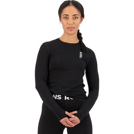 Outdoor Wear - (取寄) モンスロイヤル レディース カスケード メリノ フレックス 200 ロング-スローブ トップ - ウィメンズ Mons Royale women Cascade Merino Flex 200 Long-Sleeve Top - Women's Black2