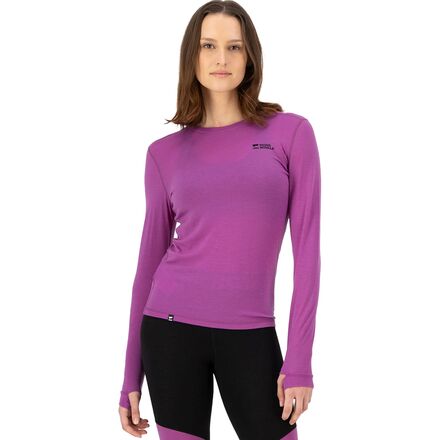 Outdoor Wear - (取寄) モンスロイヤル レディース カスケード メリノ フレックス 200 ロング-スローブ トップ - ウィメンズ Mons Royale women Cascade Merino Flex 200 Long-Sleeve Top - Women's Purple Bolt