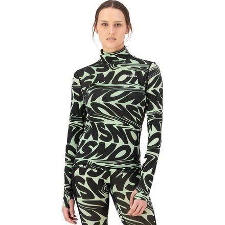 Outdoor Wear - (取寄) モンスロイヤル レディース カスケード メリノ フレックス 200 モック-ネック トップ - ウィメンズ Mons Royale women Cascade Merino Flex 200 Mock-Neck Top - Women's Signal Lost Matcha