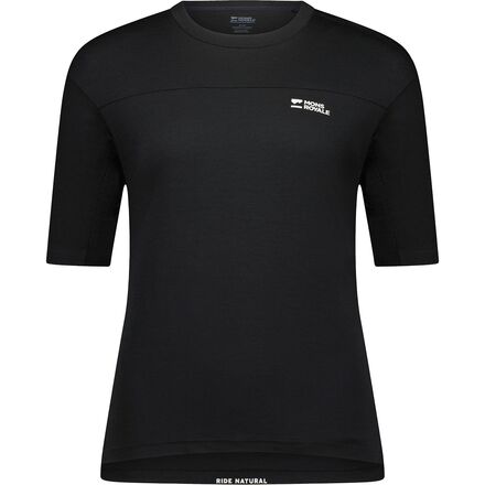 (取寄) モンスロイヤル レディース ディバージョン メリノ ショートスリーブ バイク ジャージ - ウィメンズ Mons Royale women Diversion Merino Short-Sleeve Bike Jersey - Women's Black