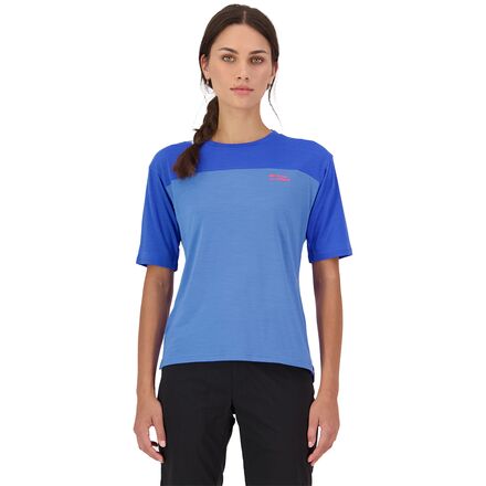 (取寄) モンスロイヤル レディース ディバージョン メリノ ショートスリーブ バイク ジャージ - ウィメンズ Mons Royale women Diversion Merino Short-Sleeve Bike Jersey - Women's Ocean/Ultramarine