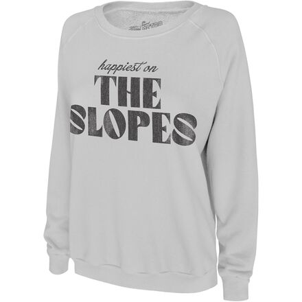 (取寄) オリジナルレトロブランド レディース ハピエスト オン ザ スロープス スウェットシャツ - ウィメンズ Original Retro Brand women Happiest On The Slopes Sweatshirt - Women's Ice