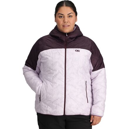 Rakuten - (取寄) アウトドア リサーチ レディース スーパーストランド Lt プラス サイズ フーデット ジャケット - ウィメンズ Outdoor Research women SuperStrand LT Plus Size Hooded Jacket - Women's Stardust/Amethyst