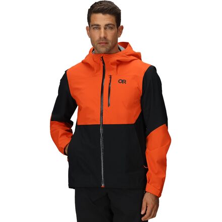 Wear - (取寄) アウトドア リサーチ メンズ フリーホイール ストレッチ レイン ジャケット - メンズ Outdoor Research men Freewheel Stretch Rain Jacket - Men's Spice/Black