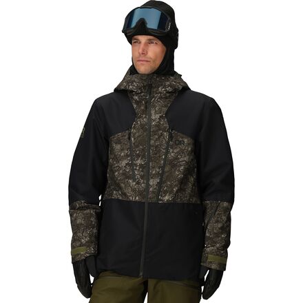 Rakuten - (取寄) アウトドア リサーチ メンズ ジャケット - メンズ Outdoor Research men Powderverse Jacket - Men's Ranger Green Granite Print/Black