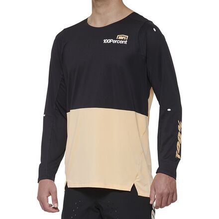 Rakuten - (取寄) 100% メンズ R-コア X DH ロング-スローブ ジャージ - メンズ 100% men R-Core X DH Long-Sleeve Jersey - Men's Black/Peach