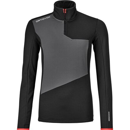 Outdoor Wear - (取寄) オルトボックス レディース フリース ライト ジップ ネック トップ - ウィメンズ Ortovox women Fleece Light Zip Neck Top - Women's Black Raven