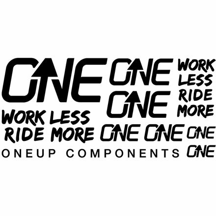 (取寄) ワンアップコンポーネント ハンドルバー デカール キット OneUp Components Handlebar Decal Kit Black