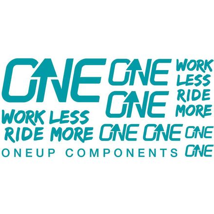 (取寄) ワンアップコンポーネント ハンドルバー デカール キット OneUp Components Handlebar Decal Kit Turquoise