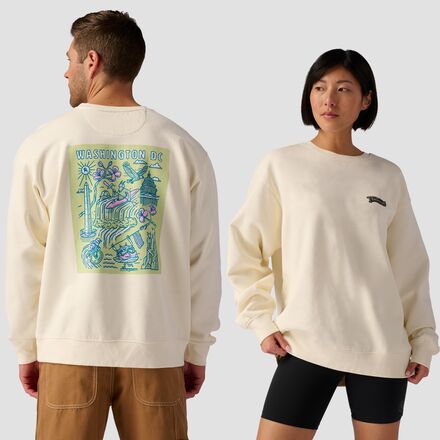 Collaboration - (取寄) バックカントリー ワシントン Dc ポスター クルー スウェットシャツ Backcountry Washington DC Poster Crew Sweatshirt Vintage White