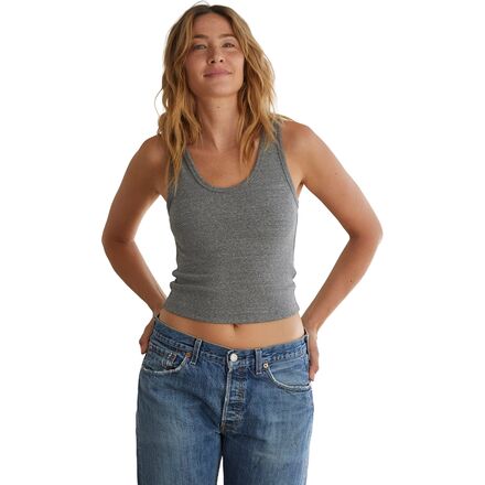 (取寄) レディース ヘンドリックス ストラクチャード リブ ブラ フレンドリー タンク トップ - ウィメンズ perfectwhitetee women Hendrix Structured Rib Bra Friendly Tank Top - Women's Dark Heather Grey