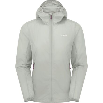(取寄) ラブ レディース バイタル フーデット ウインドシェル - ウィメンズ Rab women Vital Hooded Windshell - Women's Light Zinc