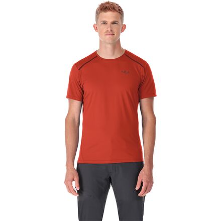 (取寄) ラブ メンズ フォース ショートスリーブ T-シャツ - メンズ Rab men Force Short-Sleeve T-Shirt - Men's Tuscan Red