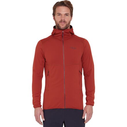 (取寄) ラブ メンズ フーデット ジャケット - メンズ Rab men Evolute Hooded Jacket - Men's Tuscan Red