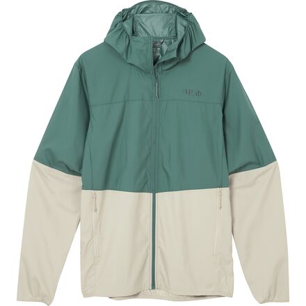 Wear - (取寄) ラブ メンズ フーデット ジャケット - メンズ Rab men Windgather Hooded Jacket - Men's Sage/Pebble