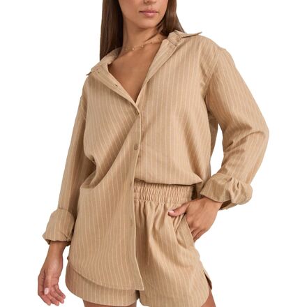 (取寄) リズム レディース バイロン ストライプド シャツ - ウィメンズ Rhythm women Byron Striped Shirt - Women's Natural