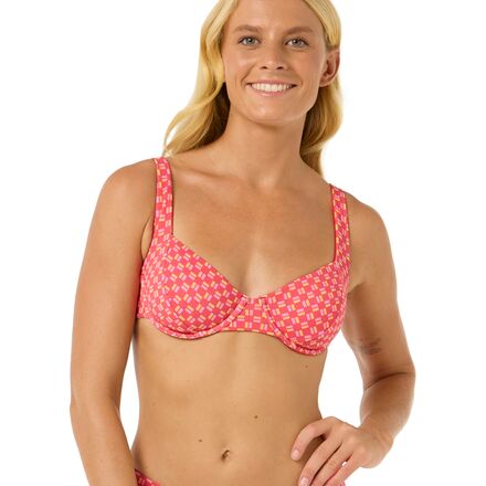 (取寄) リップ カール レディース シェル コーヴ Dカップ バルコネット ビキニ トップ - ウィメンズ Rip Curl women Shell Cove D-Cup Balconette Bikini Top - Women's Red