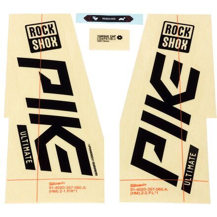 脚踏车 - (取寄) ロックショックス ピケ アルティメット デカール キット RockShox Pike Ultimate Decal Kit Black for Silver