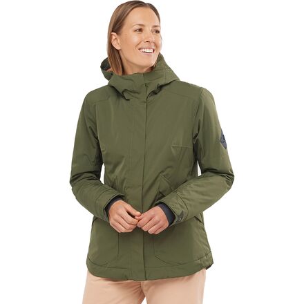 Rakuten - (取寄) サロモン レディース スノー リベル ジャケット - ウィメンズ Salomon women Snow Rebel Jacket - Women's Olive Night/Sirocco