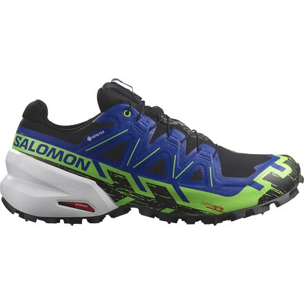 (取寄) サロモン スパイククロス 6 Gtx トレイル ランニング シューズ Salomon Spikecross 6 GTX Trail Running Shoe Black/Surf The Web/Green Gecko