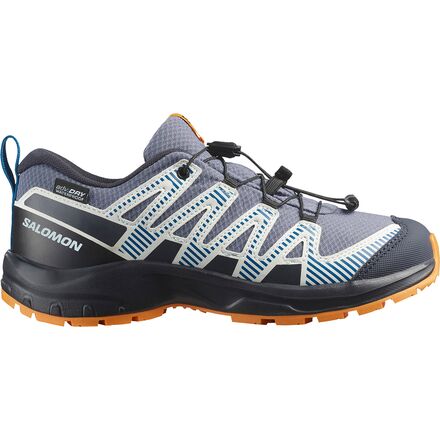 (取寄) サロモン キッズ イクサ プロ V8 Wp シューズ - キッズ Salomon kids XA Pro V8 WP Shoe - Kids 039 Grisaille/Dark Blue/Turmeric