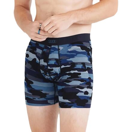 (取寄) サックス メンズ ヴィーブ エクストラ ソフト ボクサー ブリーフ + フライ - メンズ SAXX men Vibe Xtra Soft Boxer Brief + Fly - Men's Cloudbank Camo/Navy