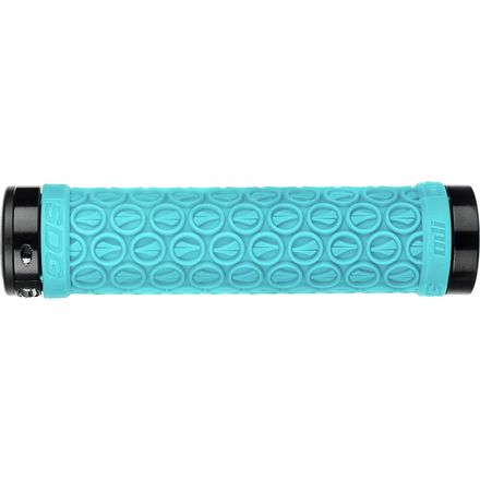 (取寄) SDGコンポーネント ハンソロ ロック-オン グリップス SDG Components Hansolo Lock-On Grips Cyan/Black Ano Lock Rings
