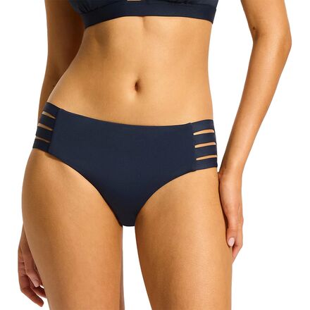 (取寄) シーフォリー レディース アクティブ マルチ ストラップ ヒップスター ビキニ ボトム - ウィメンズ Seafolly women Active Multi Strap Hipster Bikini Bottom - Women's True Navy