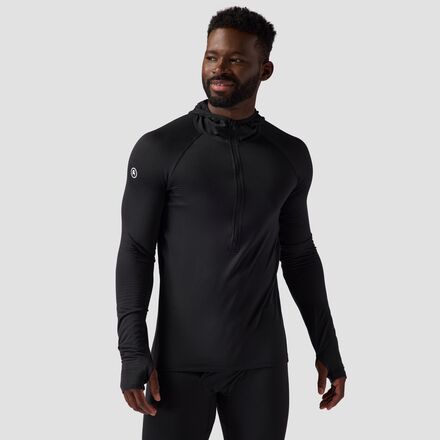 (取寄) バックカントリー メンズ パインズ ベースレイヤー— 1/2-ジップ スキューバ トップ - メンズ Backcountry men Pines Microgrid Ultra-Lt Baselayer 1/2-Zip Scuba Top - Men's Black