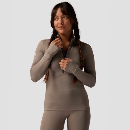 (取寄) バックカントリー レディース パインズ ベースレイヤー— 1/4-ジップ トップ - ウィメンズ Backcountry women Pines Microgrid Ultra-Lt Baselayer 1/4-Zip Top - Women's Fallen Rock