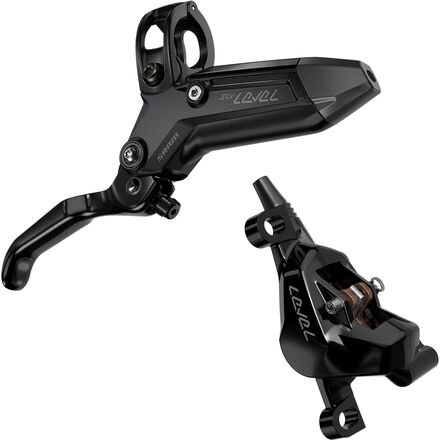 (取寄) スラム レベル シルバー ステルス ディスク ブレーキ - 2-ピストン SRAM Level Silver Stealth Disc Brake - 2-Piston Black Anodized