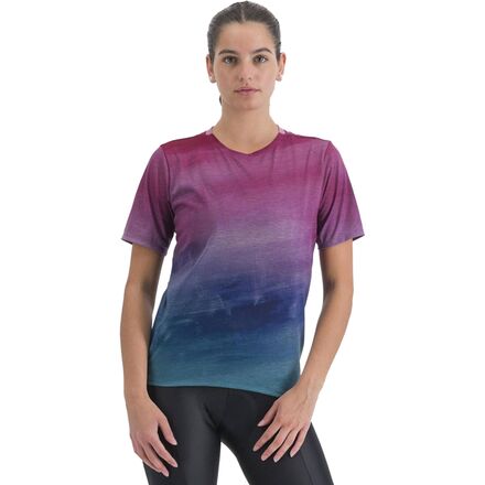 (取寄) スポーツフル レディース フロウ ジアラ T-シャツ - ウィメンズ Sportful women Flow Giara T-Shirt - Women's Berry Blue Pink