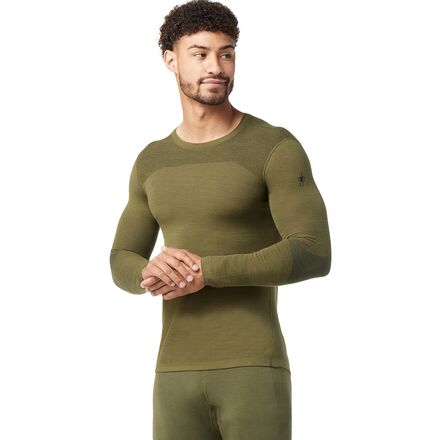 Rakuten - (取寄) スマートウール メンズ イントラニット メリノ 200 クルー トップ - メンズ Smartwool men IntraKnit Merino 200 Crew Top - Men's Winter Moss