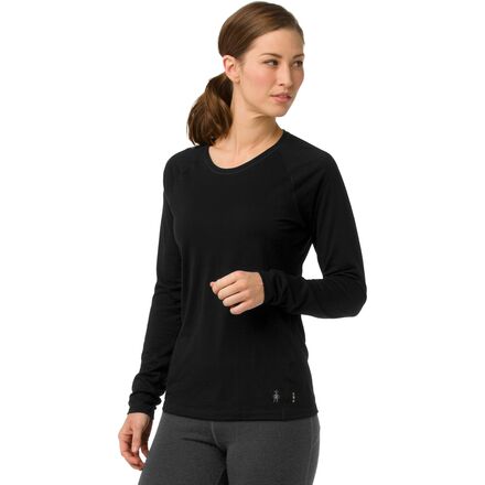 Outdoor Wear - (取寄) スマートウール レディース クラシック オール-シーズン メリノ ベース レイヤー ロング-スローブ - ウィメンズ Smartwool women Classic All-Season Merino Base Layer Long-Sleeve - Women's Black