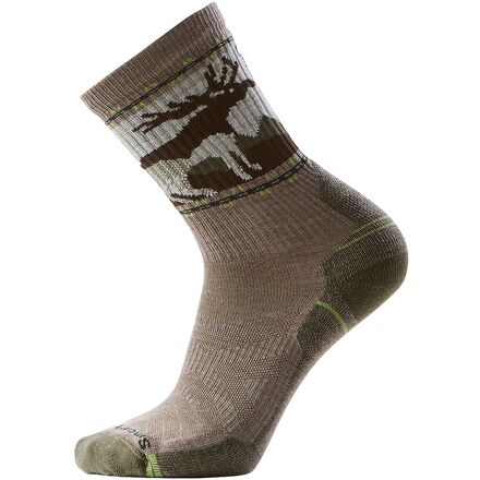 Socks - (取寄) スマートウール メンズ ハイク ライト クッション マウンテン ムース クルー ソック - メンズ Smartwool men Hike Light Cushion Mountain Moose Crew Sock - Men's Fossil