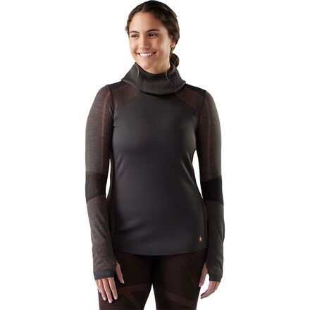 (取寄) スマートウール レディース イントラニット サーマル メリノ ベースレイヤー— ブーディ - ウィメンズ Smartwool women Intraknit Thermal Merino Baselayer Hoodie - Women's Charcoal/Coral Reef