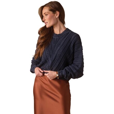 (取寄) ノーマルブランド レディース アプレ シェブロン セーター - ウィメンズ The Normal Brand women Apres Chevron Sweater - Women's Washed Indigo