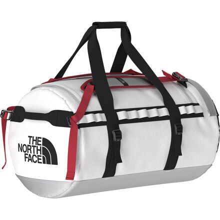 (取寄) ノースフェイス ベース キャンプ M 71L ダッフル バッグ The North Face Base Camp M 71L Duffel Bag TNF White/TNF Black/Elevation Red