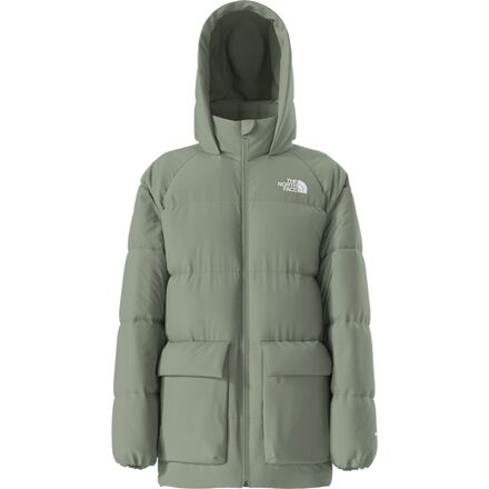 乐天商城 - (取寄) ノースフェイス キッズ ノース ダウン フリースラインド ショート パーカー - キッズ The North Face kids North Down Fleece-Lined Short Parka - Kids' Slate Moss