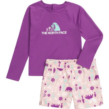 (取寄) ノースフェイス トドラー クラス V パスファインダー セット - トッドラー The North Face toddler Class V Pathfinder Set - Toddlers' Grape/Pink Moss Multi Pitch Small Print