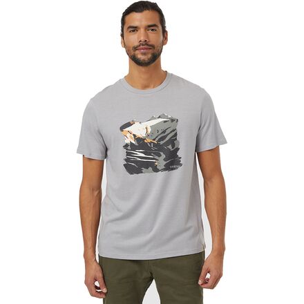 (取寄) テンツリー メンズ サンセット リッジ T-シャツ - メンズ Tentree men Sunset Ridge T-Shirt - Men's Shoreline Grey/Apricot Tan