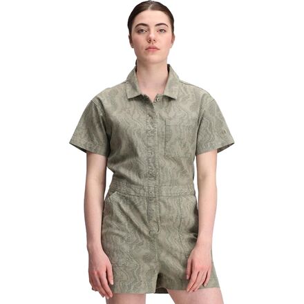 Rakuten - (取寄) トポデザイン レディース ダート ロンパー - ウィメンズ Topo Designs women Dirt Romper - Women's Dried Sage Riverbed