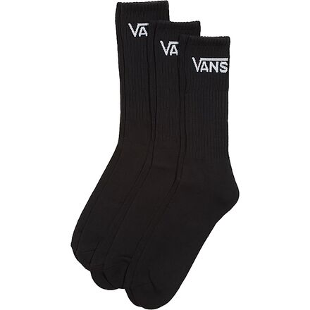 Outdoor - (取寄) バンズ メンズ クラシック クルー ソック - 3-パック - メンズ Vans men Classic Crew Sock - 3-Pack - Men's Black