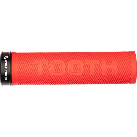 Rakuten - (取寄) ウルフトゥースコンポーネンツ ウルフ トゥース ロック-オン エコー グリップ Wolf Tooth Components Wolf Tooth Lock-On Echo Grip Red Grip/Black Collar