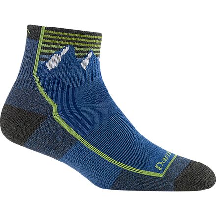 (取寄) ダーンタフ キッズ クエスト 1/4 ライトウェイト + クッション ソック - キッズ Darn Tough kids Quest 1/4 Lightweight + Cushion Sock - Kids' Mountain Blue