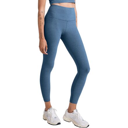 Pants - (取寄) ビヨンドヨガ レディース スペースダイ コート イン ザ ミディ ハイ ウェスト レギンス - ウィメンズ Beyond Yoga women Spacedye Caught In The Midi High Waisted Legging - Women's Washed Denim